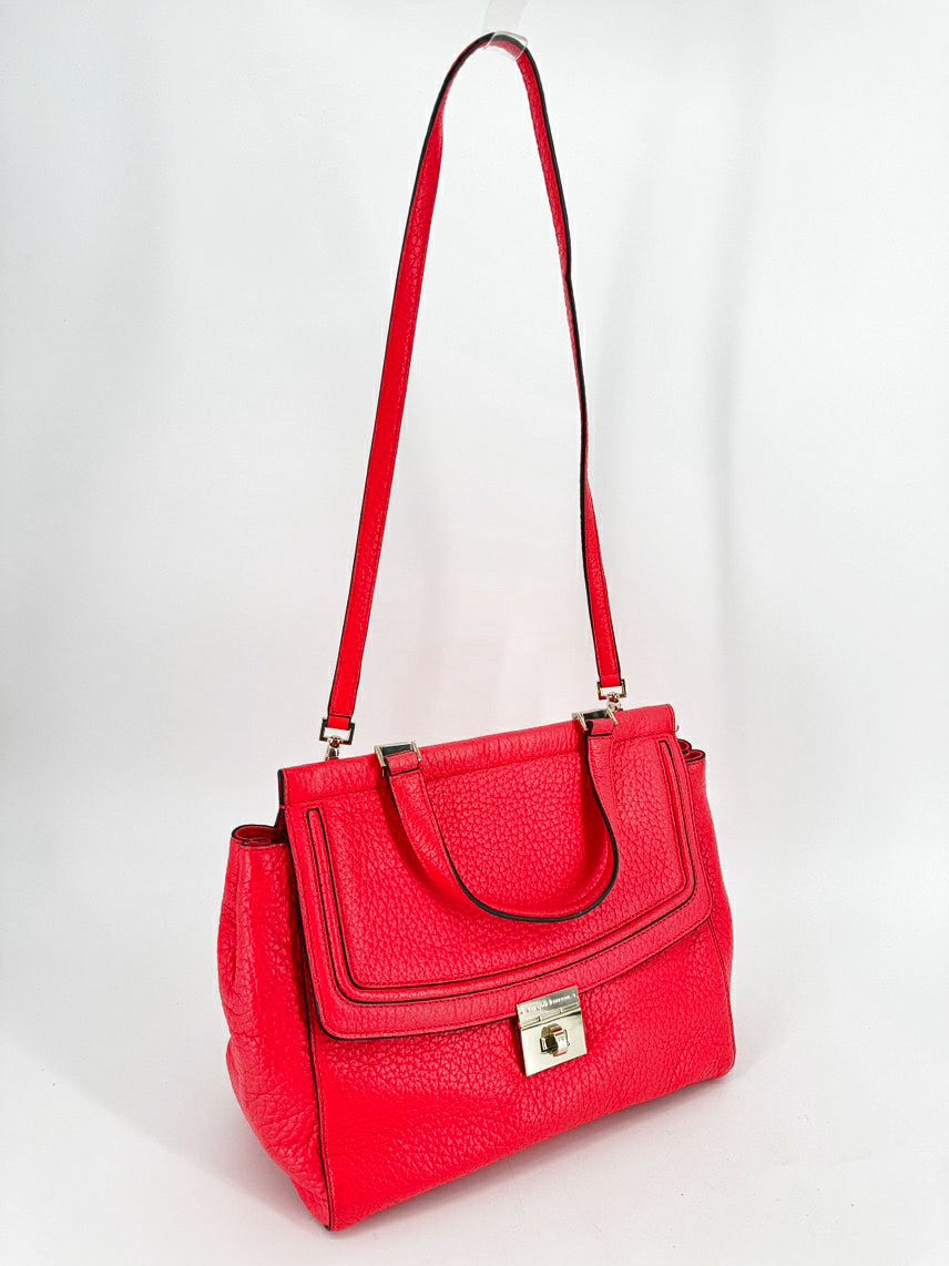 KATE SPADE Neon Coral Leather Purse