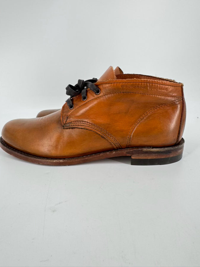 WOLVERINE Size 10 Caramel Leather Boots
