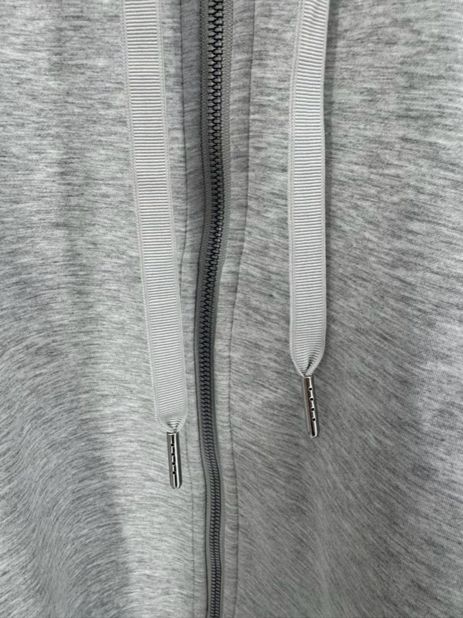 SPANX Size 1x Gray Air Essentials Hoodie NWT