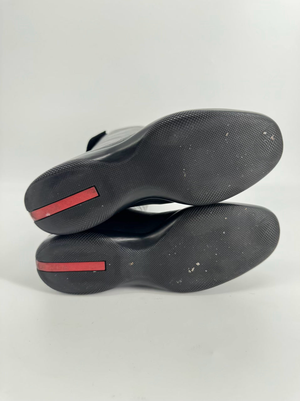 PRADA Size 38.5 Black Leather Boots