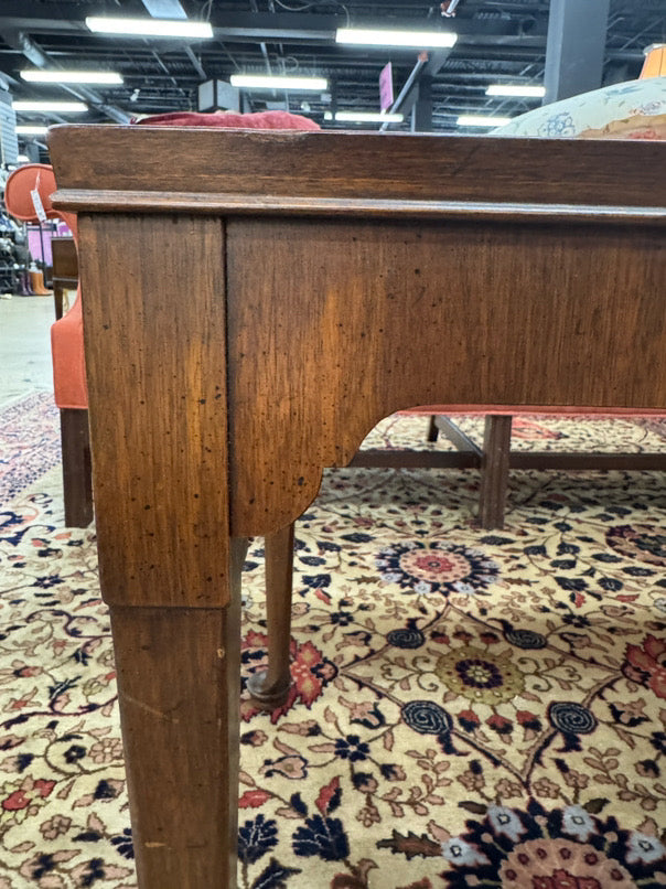 VINTAGE Wood Mirrored-Top Tea Table