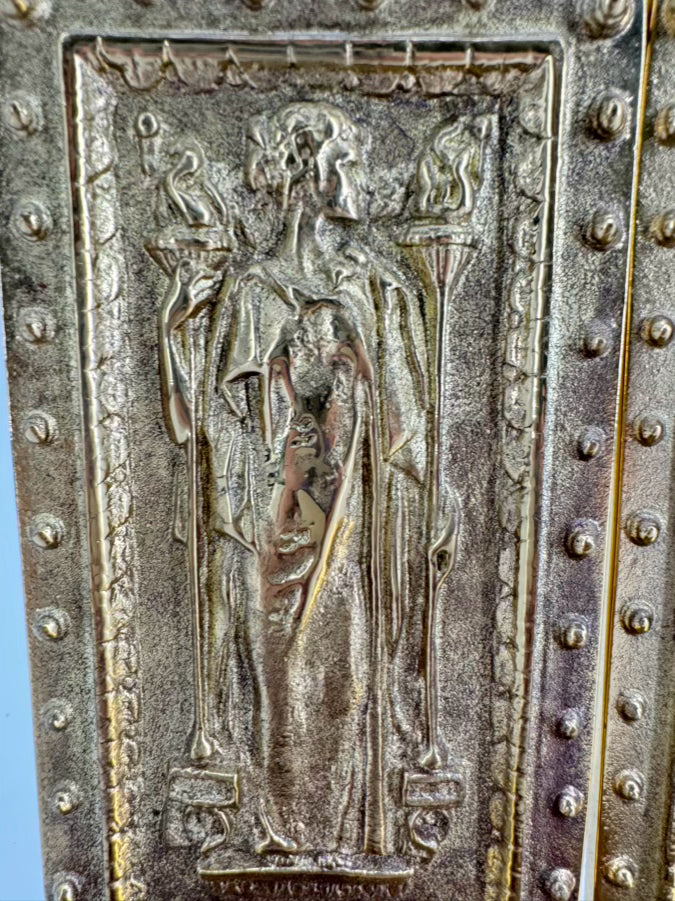 VIRGINIA METALCRAFTERS Brass The Doors to the Library of Congress Bookends