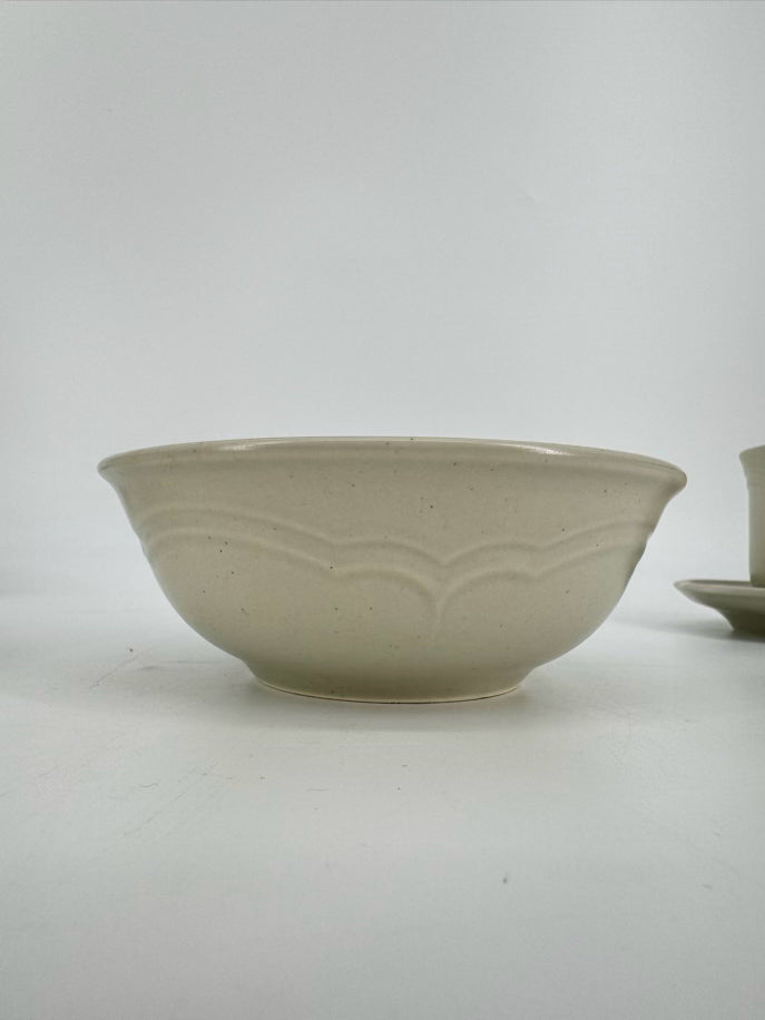 PFALTZGRAFF Cream & Blue Stoneware Heirloom Set of 2 Dinnerware