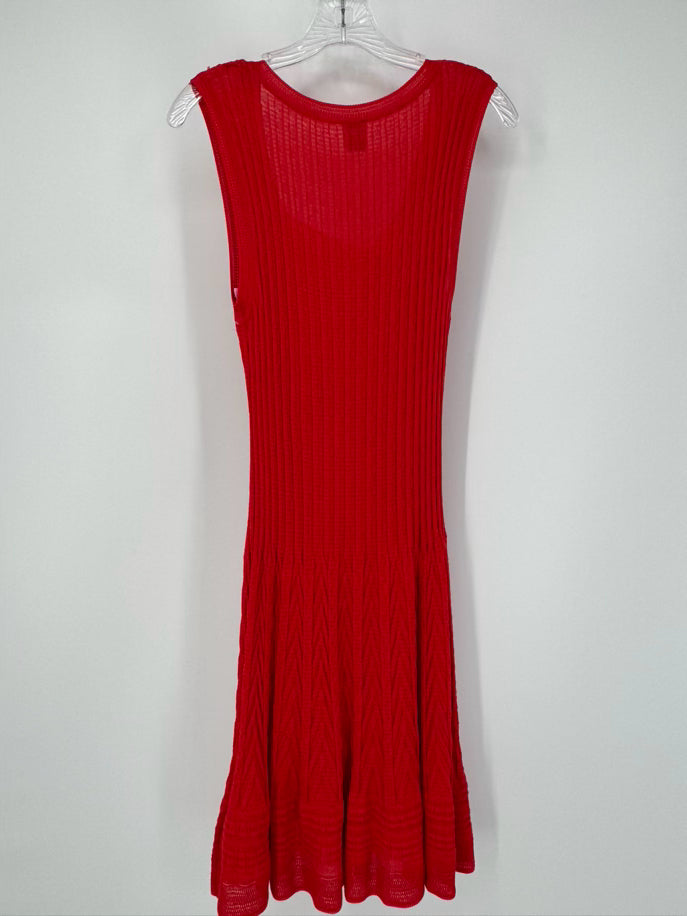 MISSONI Size 46 Fire Knit Sleeveless Dress w/ Slip