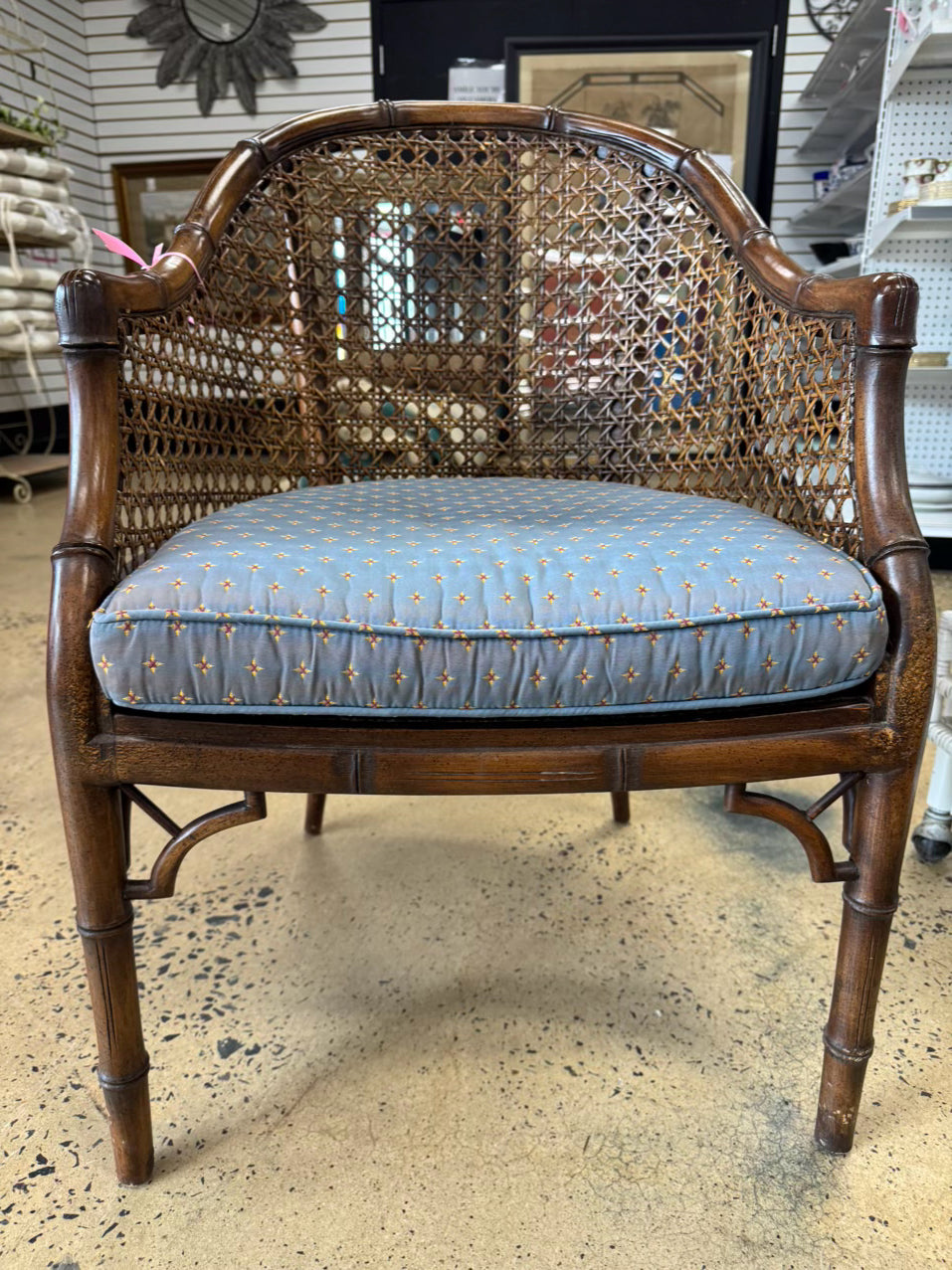 VINTAGE Cane & Bamboo Look Chair