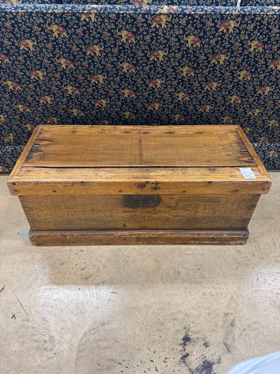 ANTIQUE Pine Tool Trunk w/ Handles