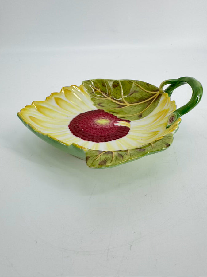 CHELSEA HOUSE Green, Yellow & Pink Porcelain Flower Bowl