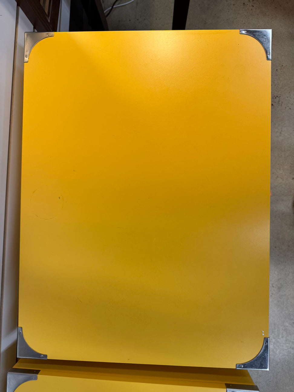 Yellow Wood End Table