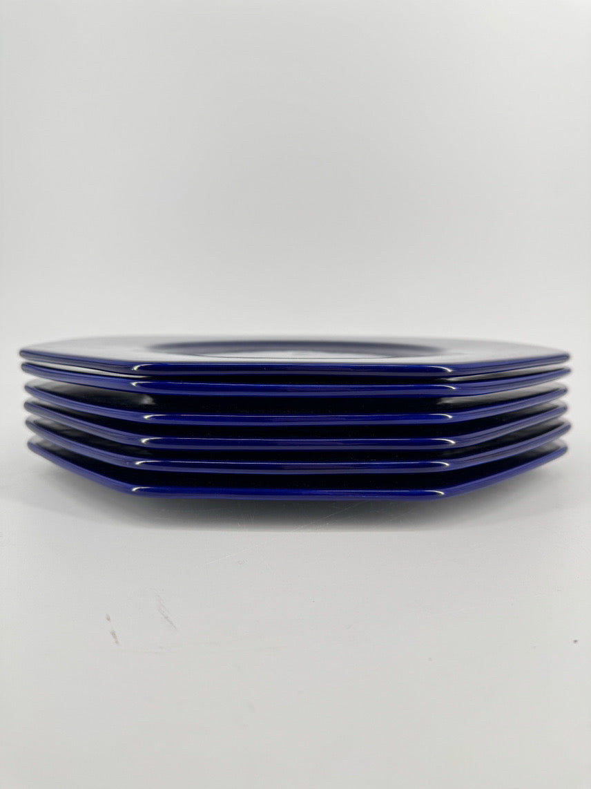 ESTE C.E. Navy Octagonal Set of 6 Chargers