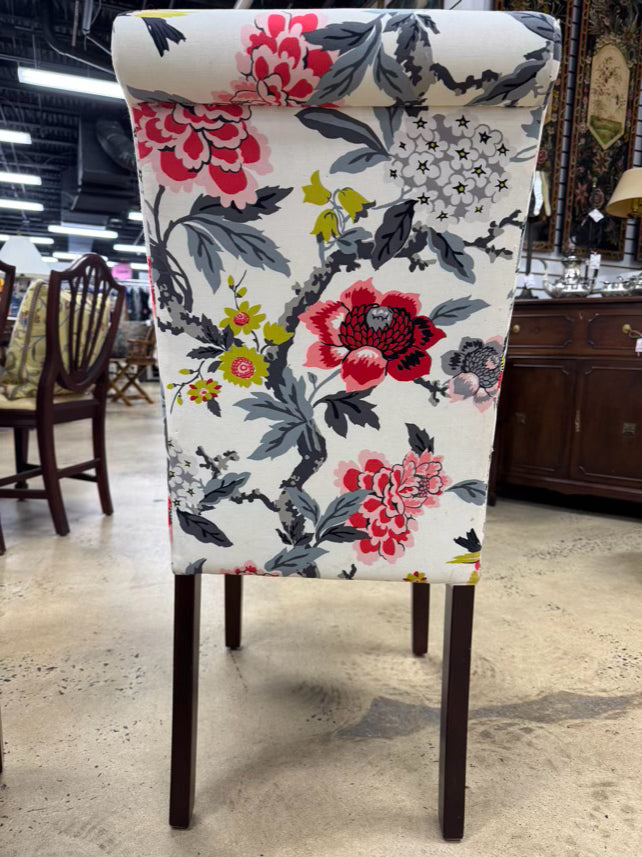 SKYLINE IMPORTS Pink & Gray Floral Pair of Chairs
