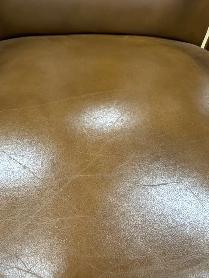 Wood & Leather Nailheads Chair