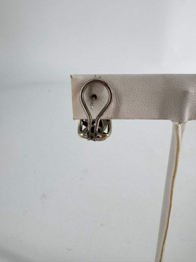 CHARLES KRYPELL STERLING SILVER Swirl Hoop Lever Back Earrings