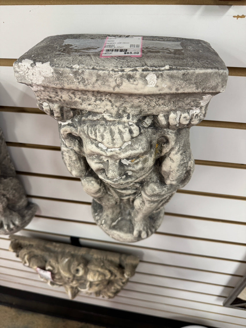 Plaster Gargoyle Wall Hanging Statuary