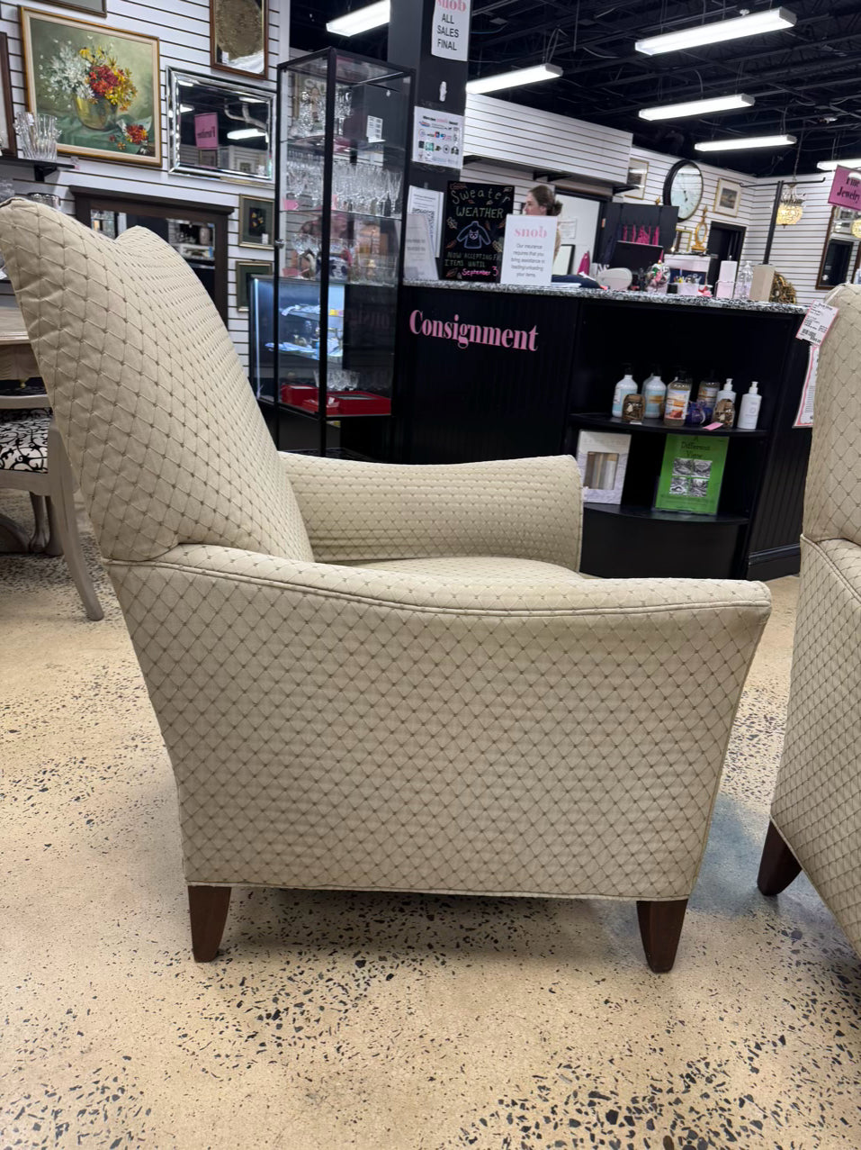 HICKORY HILL Cream Pair of Club Chairs