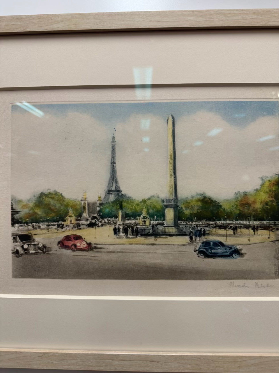 CHARLES BLONDIN Paris Scene Pair of Framed Art