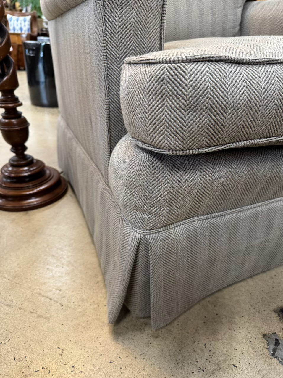 Gray Herringbone Chair