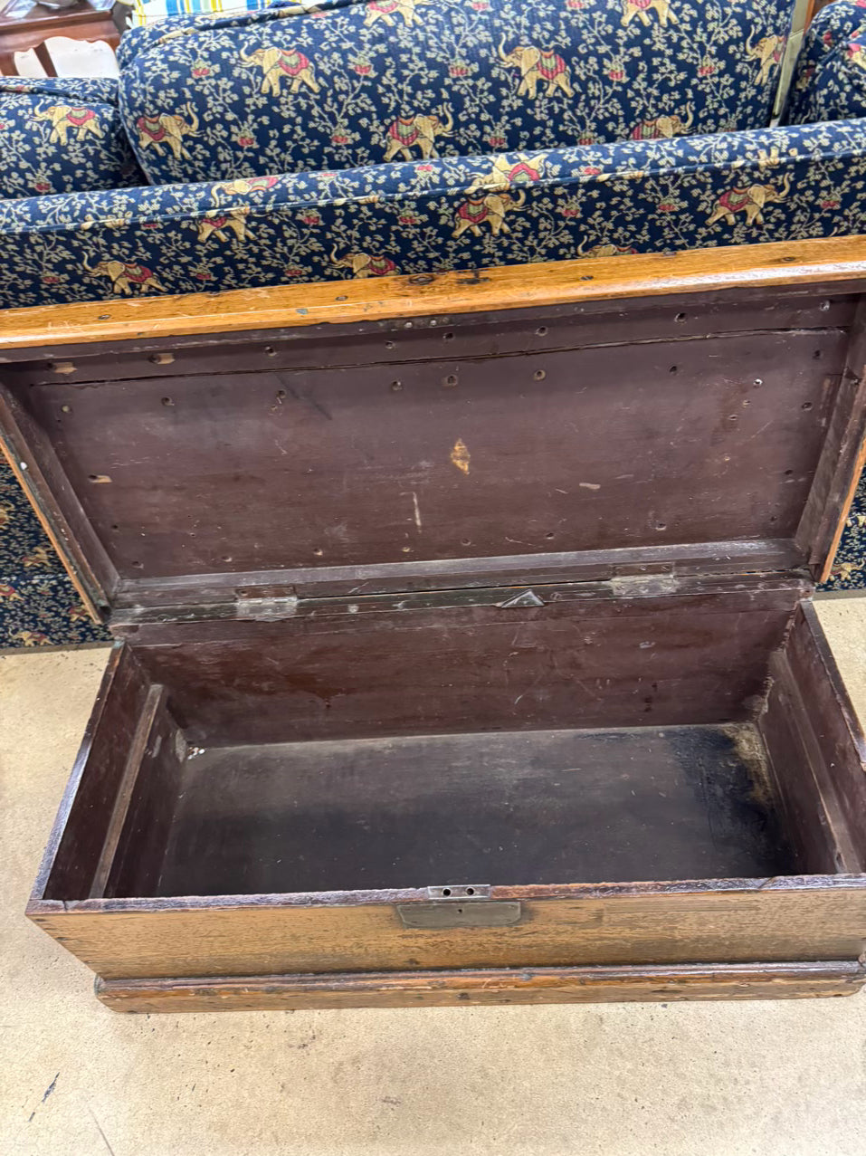 ANTIQUE Pine Tool Trunk w/ Handles