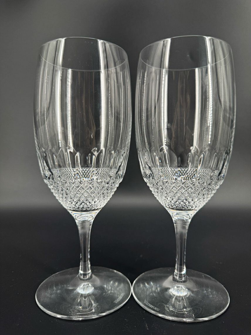 WATERFORD Crystal Colleen Set of 2 Iced Tea Glasses
