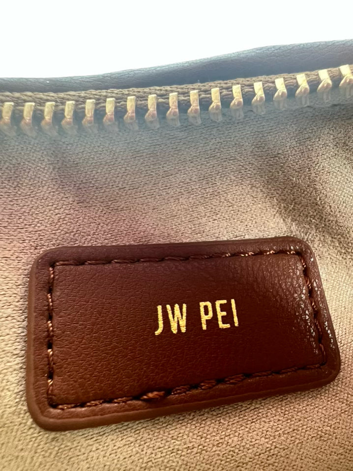 JW PEI Chestnut Woven Faux Leather Purse