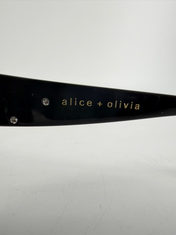 ALICE + OLIVIA Black & Gold Sunglasses