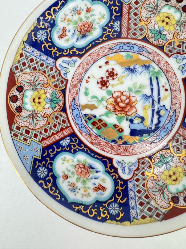 IMARI WARE Navy & Rust Set 8 Small Plates