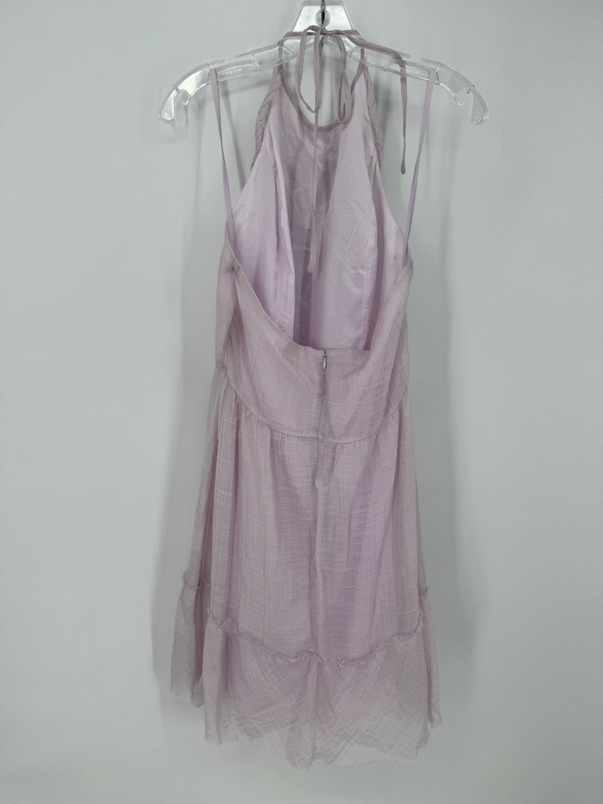L'AGENCE Size 8 Lilac Ruffle Halter Dress
