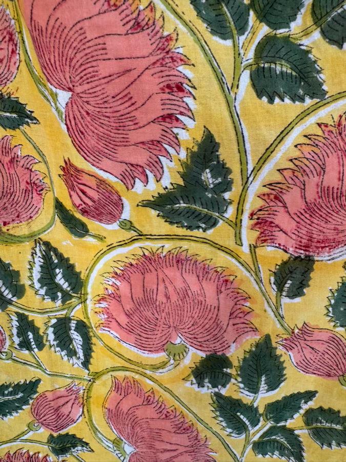 THE FOX AND THE MERMAID Size L Yellow Floral Print Sleeveless Dress