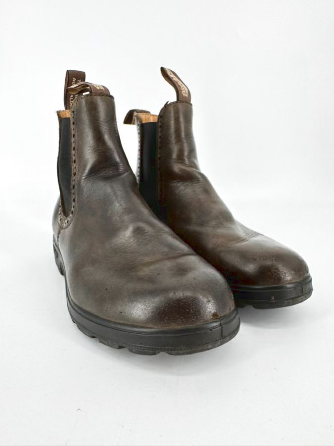 BLUNDSTONE Size 8 Chocolate Leather Boots