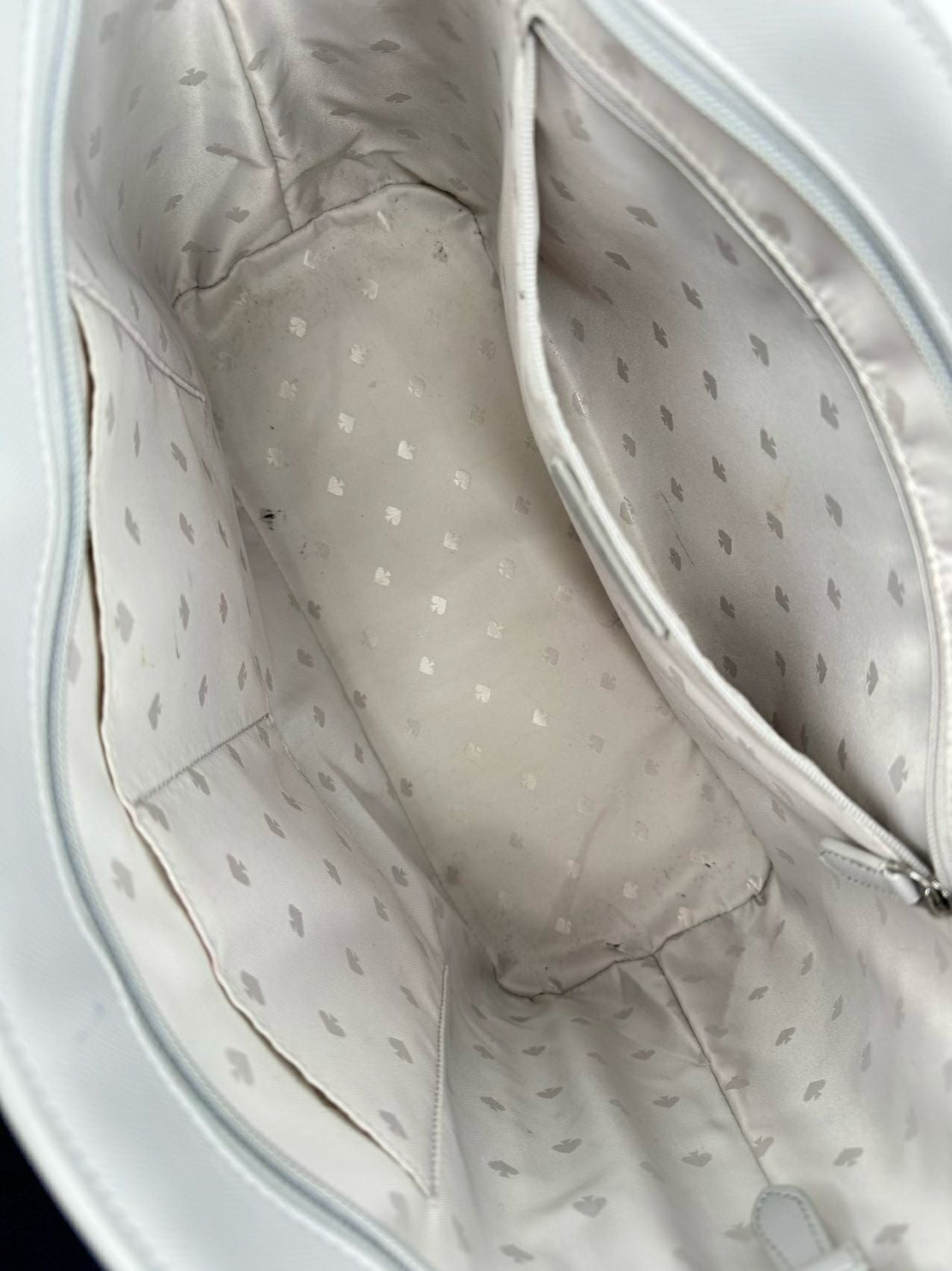 KATE SPADE Gray Leather Tote Bag