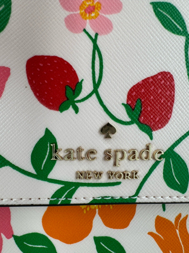 KATE SPADE Pink Leather Floral Madison Flap Crossbody Bag NWT