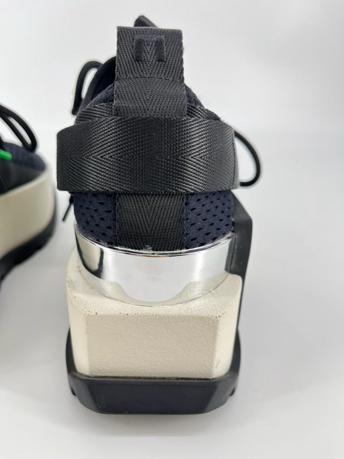 UNITED NUDE Size 40 Navy & Cream Mesh Sneakers