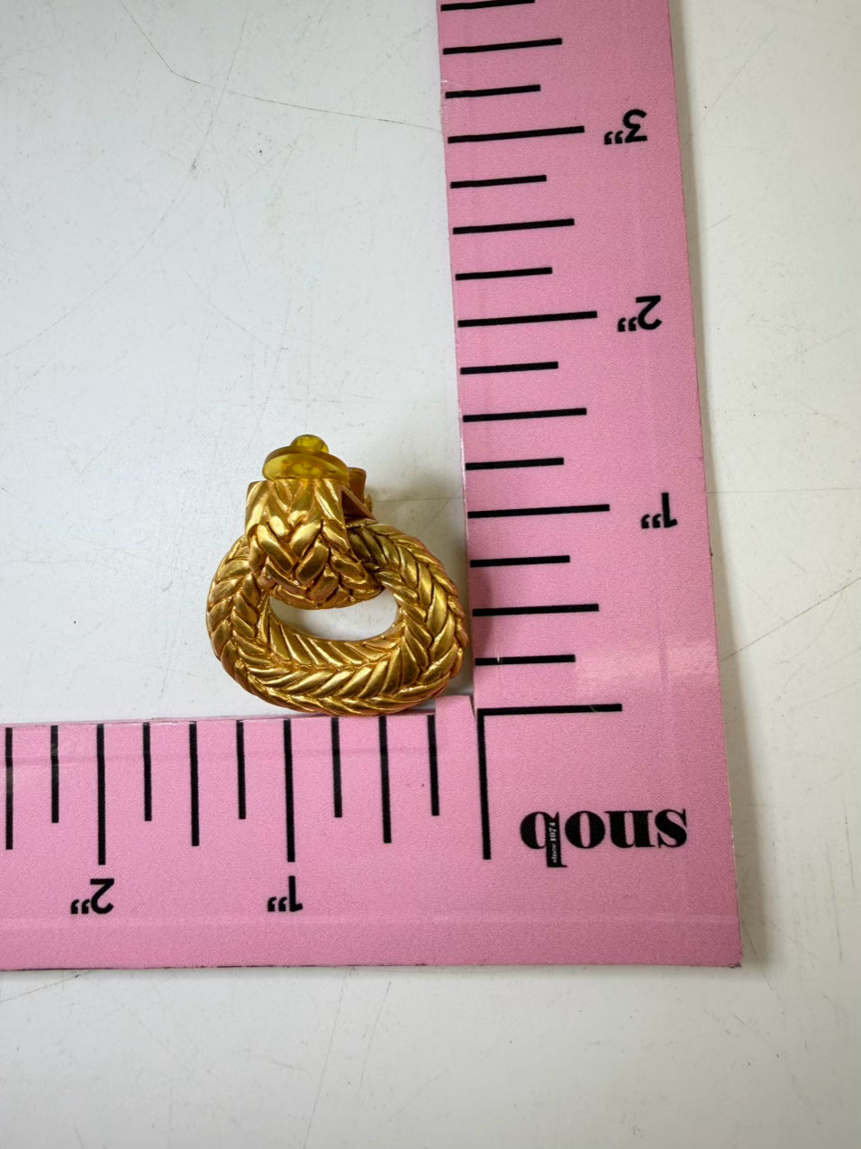 JULIE VOS 24K GOLD Overlay Door Knocker Clip On Earrings