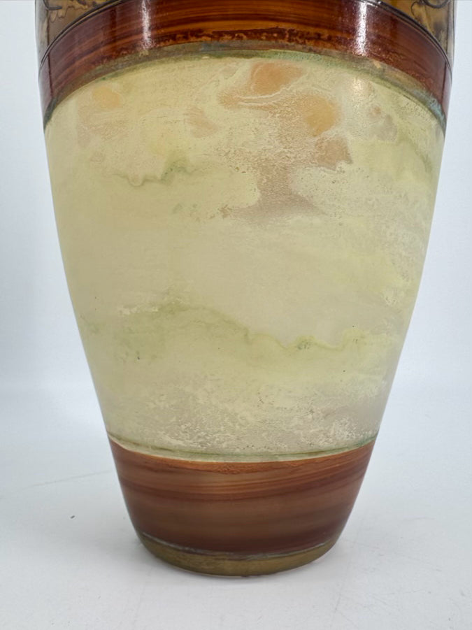 MURANO Cream & Tan Decorative Vase