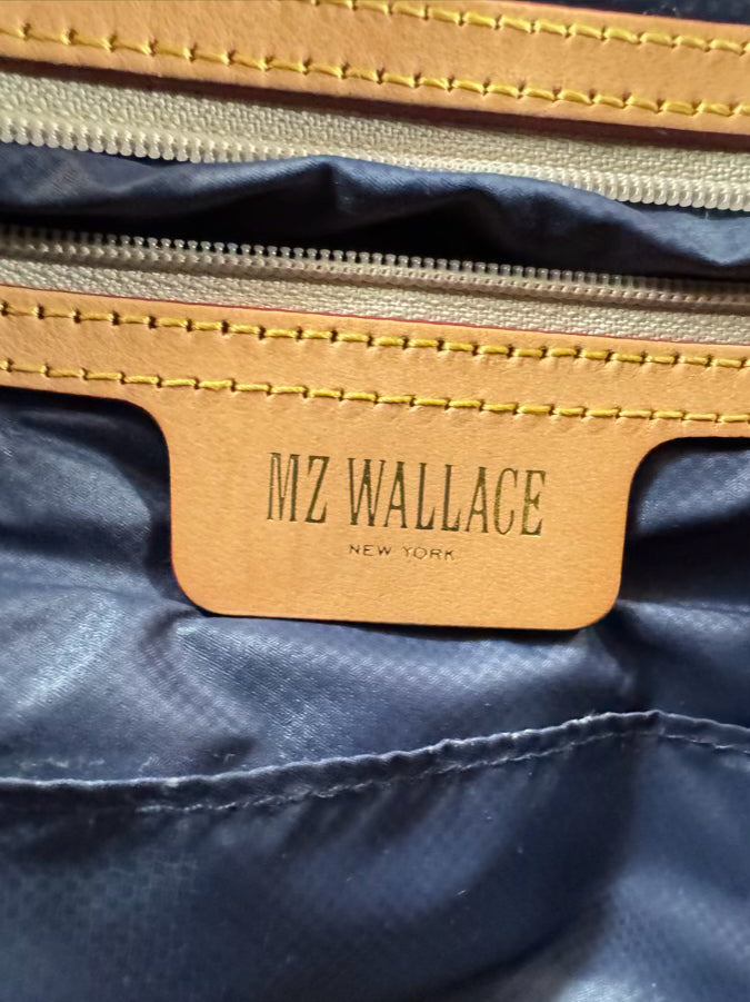 MZ WALLACE Navy Quilted Nylon Purse