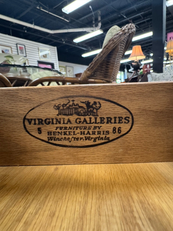 VIRGINIA GALLERIES Mahogany & Brass Pulls Small 4 Drawer Chest