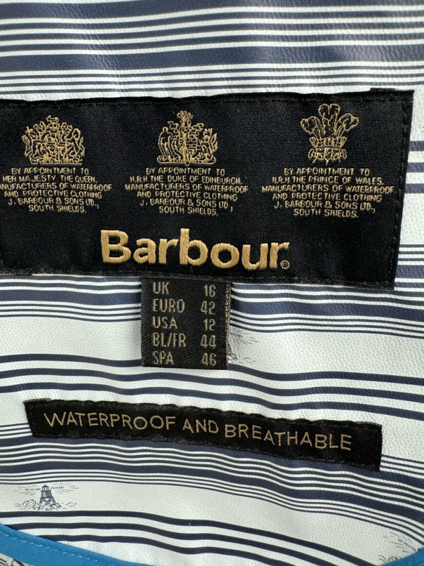 BARBOUR Size 12 Blue Rain Jacket