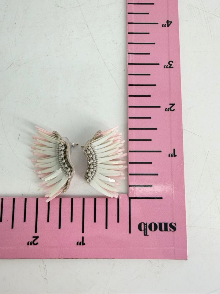 MIGNONNE GAVIGAN Pink & White Wing STUD Earrings