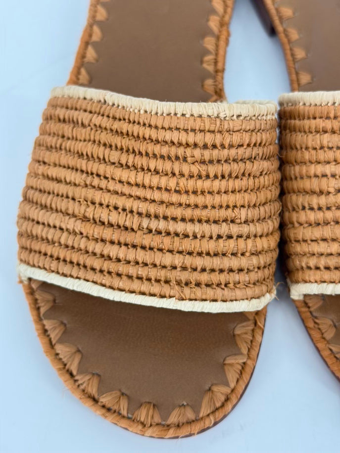 CARRIE FORBES Size 37 Natural Sandals