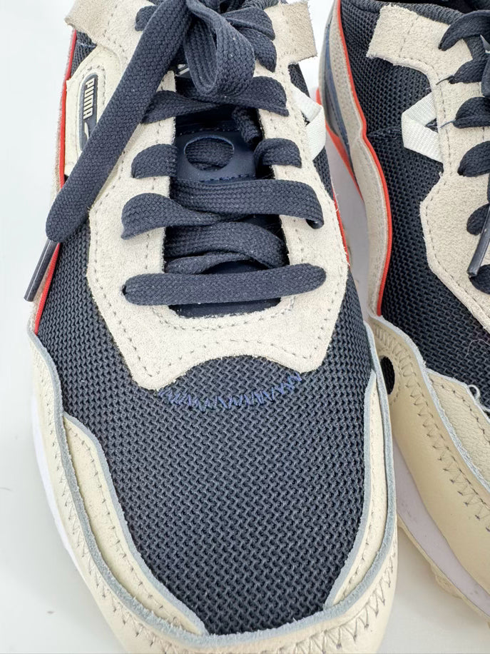 PUMA Size 8.5 Navy & Cream Sneakers