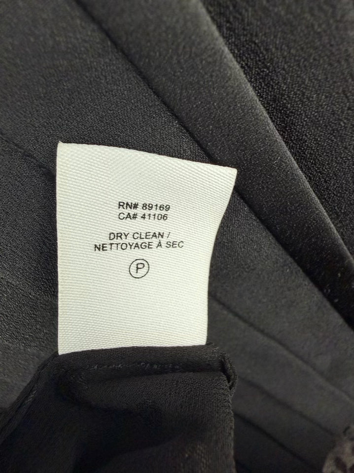 DEREK LAM 10 CROSBY Size Wmn's S Black Pleated Swiss Dot Sheer Blouse NWT