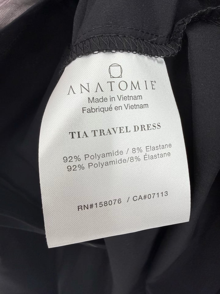 ANATOMIE Wmn's Size L Black Tia Travel Belted Dress