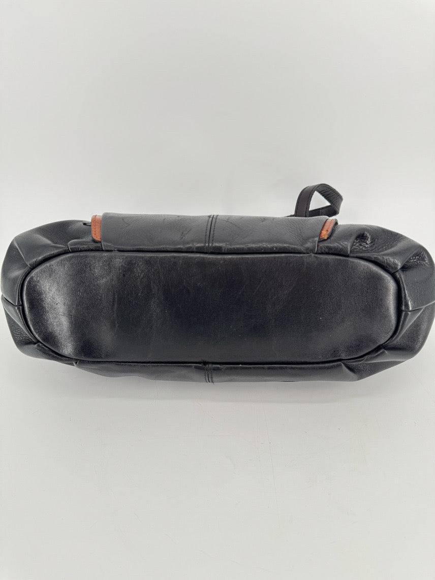 PATRICIA NASH Black & Brown Leather Purse