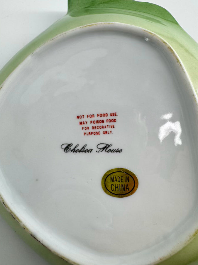 CHELSEA HOUSE Green, Yellow & Pink Porcelain Flower Bowl