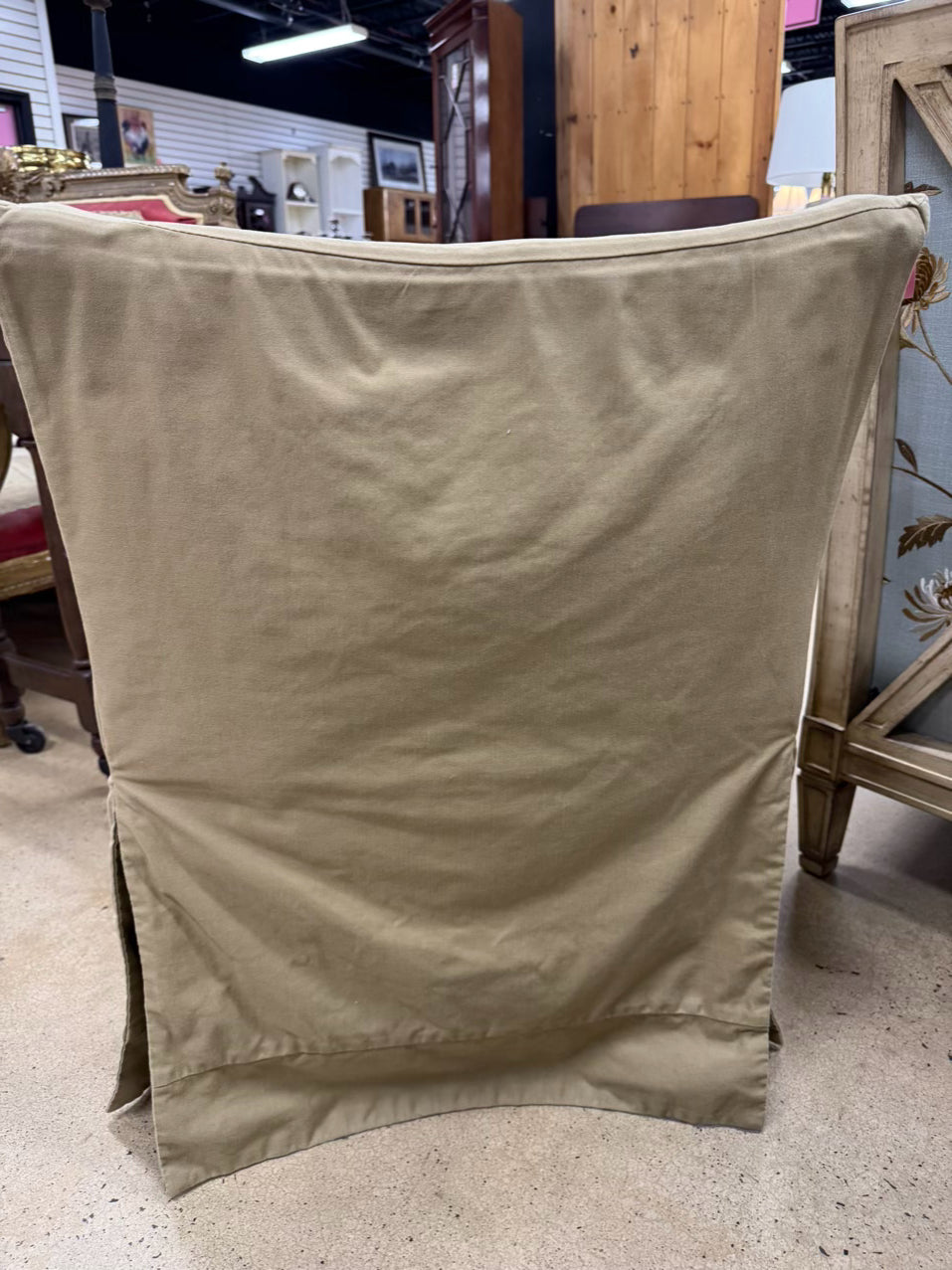 LEE INDUSTRIES Tan Slip Cover Side Chair