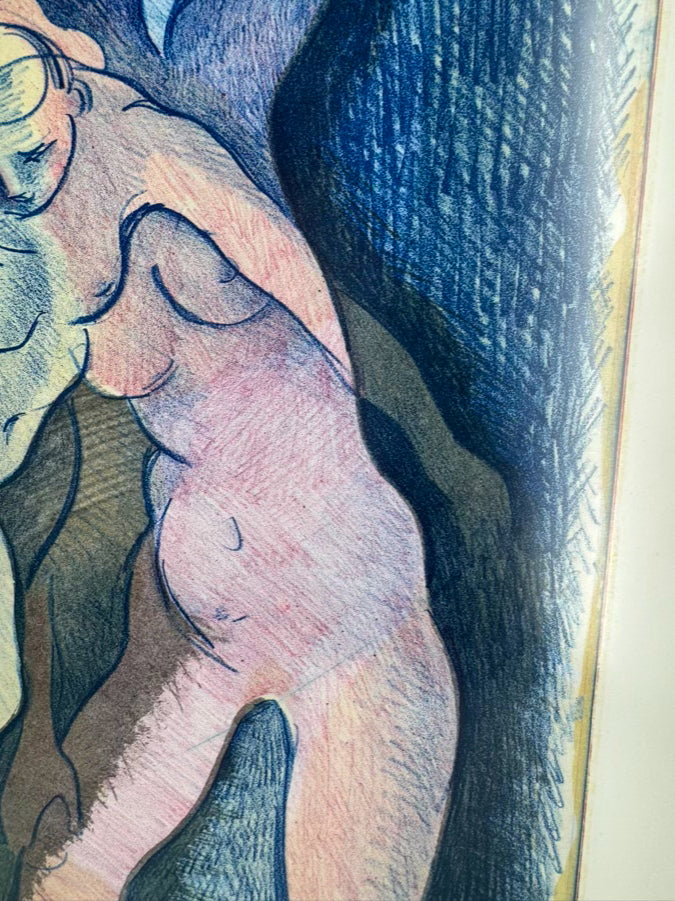 ALEX HITCHCOCK Nudes Framed Art in Blond Wood Frame