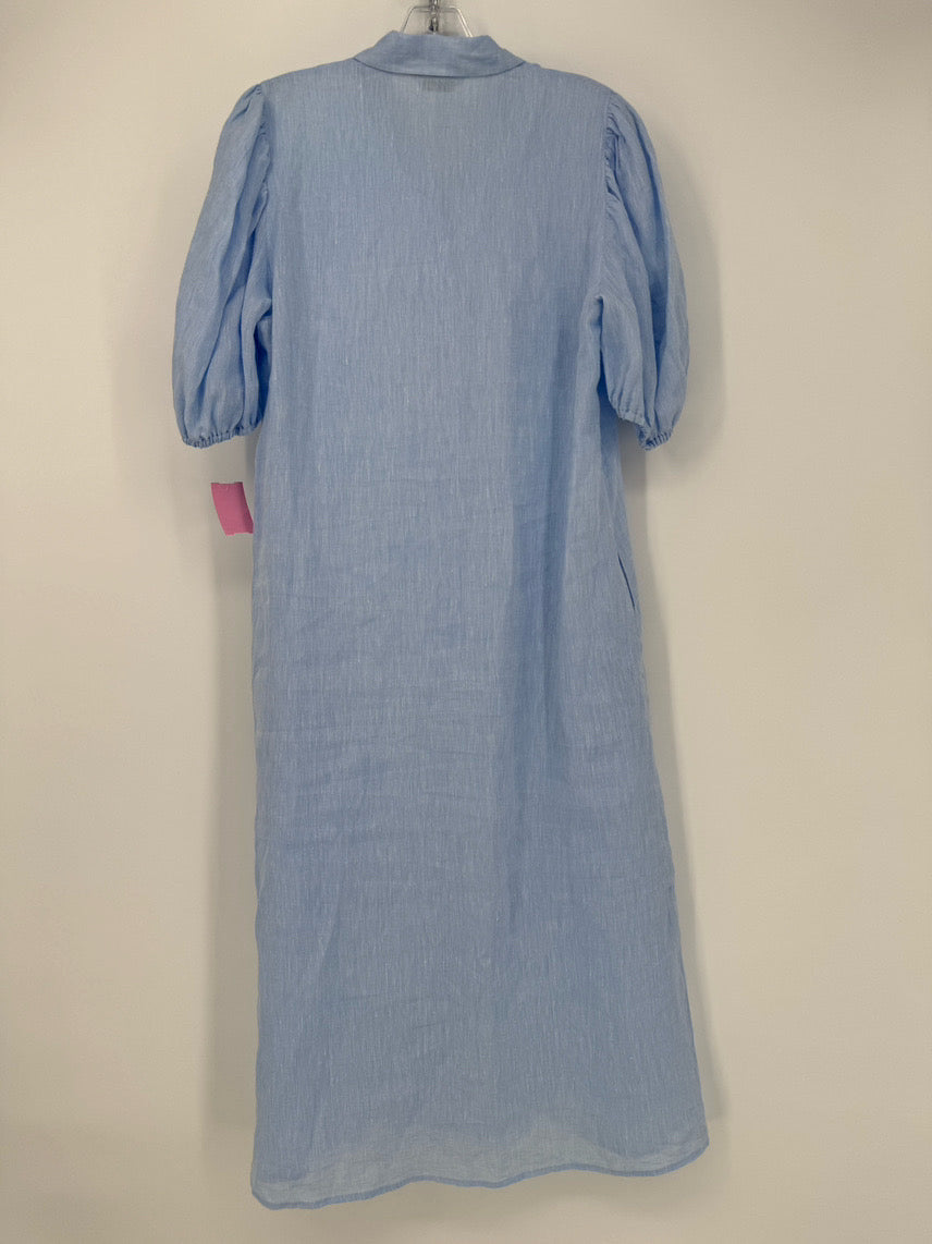 CALIBAN Size 42 Powder Blue Linen Shirt Dress
