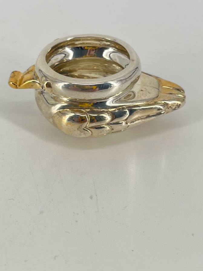 TANE Sterling Silver & Gold Duck Figure