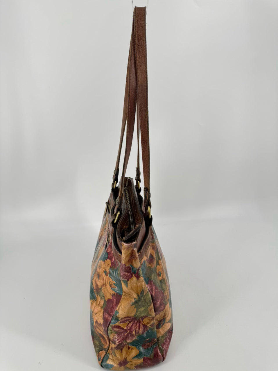 PATRICIA NASH Green & Red Floral Purse