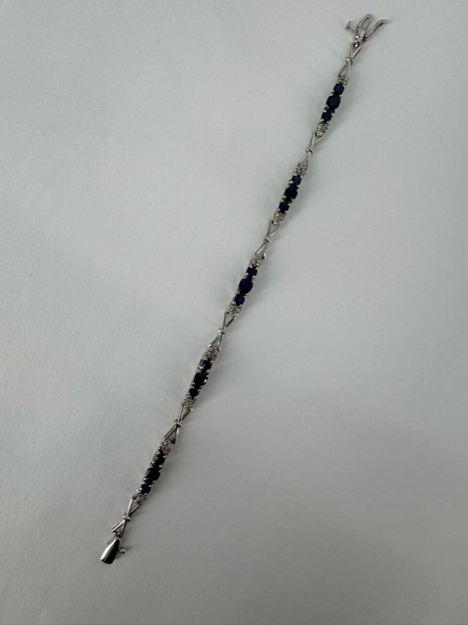 14k Diamond & Sapphire Bracelet