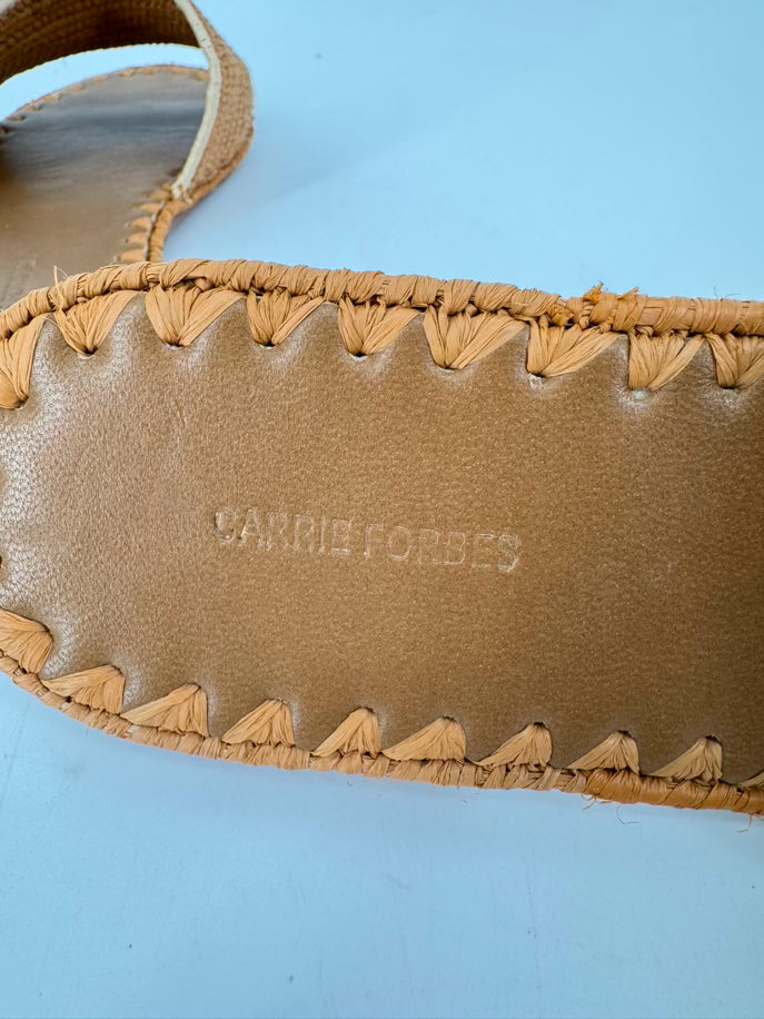 CARRIE FORBES Size 37 Natural Sandals